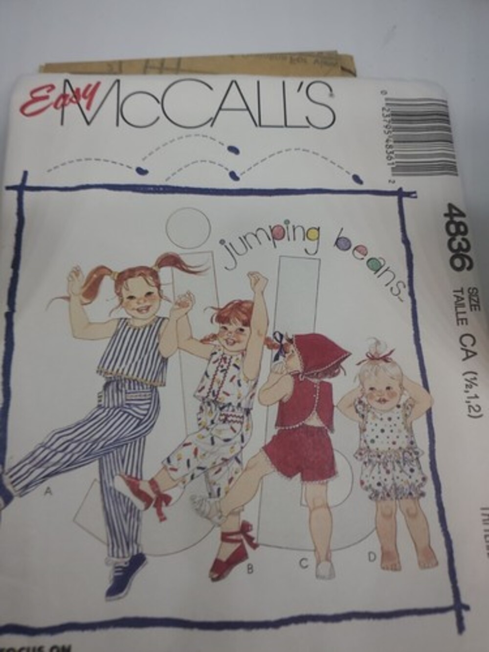 McCall's Pattern 4836 Child Sz CA 1/2 1 2Top Pants Capris Shorts Bloomers Scarf